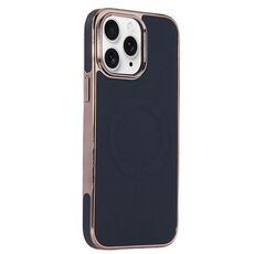 Per iPhone 11 Pro Max Custodia per telefono MagSafe in pelle con adesivo laterale morbido galvanico (nero)