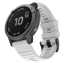 Per Garmin QuickFit 22mm Kalebol Concave Texture Cinturino in Silicone per Orologio (Bianco)