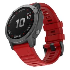 Per Garmin QuickFit 22mm Kalebol Concave Texture Cinturino in silicone per orologio (rosso)