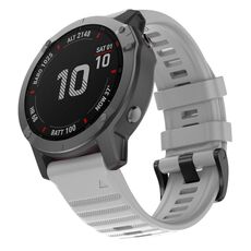 Per Garmin QuickFit 22mm Kalebol Concave Texture Cinturino in silicone (grigio)