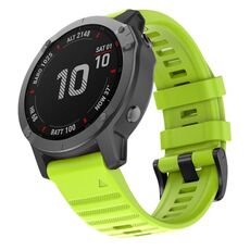 Per Garmin QuickFit 22mm Kalebol Concave Texture Silicone Watch Band (verde limone)