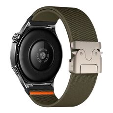 Cinturino per orologio in nylon elastico con fibbia paracadute da 20 mm (verde militare)