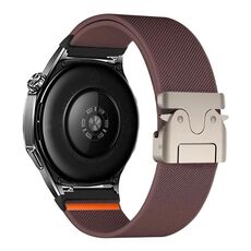 Cinturino per orologio in nylon elastico con fibbia paracadute da 22 mm (viola fumo)