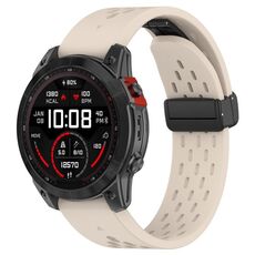 Per Garmin QuickFit 20mm Kalebol cinturino in silicone con fibbia magnetica (Starlight)