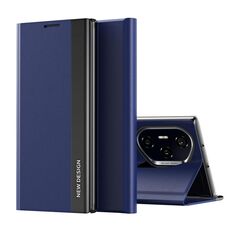 Per Honor 300 Pro Custodia per telefono in pelle adsorbimento elettrolitico laterale (blu scuro)