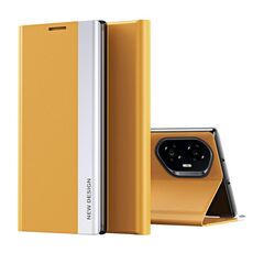 Custodia per telefono in pelle adsorbimento elettrolitico laterale per Honor 300 (giallo)