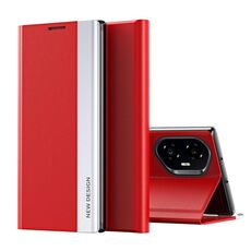 Custodia per telefono in pelle adsorbimento elettrolitico laterale per Honor 300 (rosso)