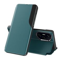 Custodia in pelle con supporto a ribalta per Honor 300 Pro Attraction (verde)