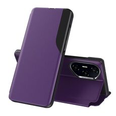 Custodia in pelle con supporto a ribalta per Honor 300 Pro Attraction (viola)