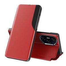 Custodia in pelle con supporto a ribalta per Honor 300 Pro Attraction (rosso)