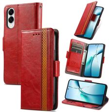 Per Samsung Galaxy S25 Edge 5G CustodiaNeo Splicing Dual Magnetic Buckle Custodia in pelle per telefono (rosso)