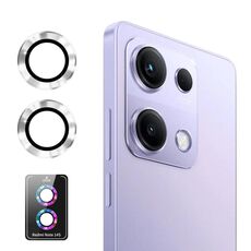 Per Redmi Note 14S ENKAY Hat-Prince 9H Obiettivo della fotocamera posteriore Pellicola in vetro temperato in lega di alluminio (argento)