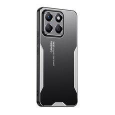 Per Honor X8c Blade Series TPU Hybrid Metal Phone Case (Argento)
