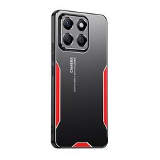 Per Honor X8c Blade Series TPU Hybrid Metal Phone Case (Rosso)