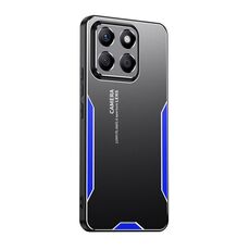 Per Honor X8c Blade Series TPU Hybrid Metal Phone Case (Blu)