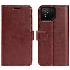 Per Asus ROG Phone 9 / 9 Pro R64 Texture Custodia in pelle con flip orizzontale (marrone)