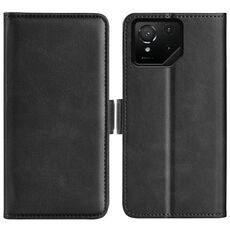 Per Asus ROG Phone 9 / 9 Pro Custodia in pelle con fibbia magnetica orizzontale a doppio lato (nero)