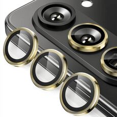 Per Samsung Galaxy Z Fold7 ENKAY Hat-Prince 9H Obiettivo della fotocamera posteriore Pellicola in vetro temperato in lega di alluminio (oro)