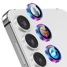 Per Samsung Galaxy S25 5G ENKAY Hat-Prince AR 9H Pellicola in vetro temperato in lega di alluminio per obiettivo posteriore (colorata)
