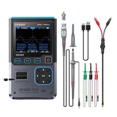 FNIRSI DSO-TC4 3 in 1 oscilloscopio transistor tester generatore di segnale larghezza di banda 10M burn-in proof