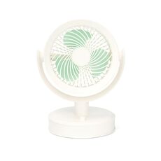 Ventilatore da tavolo per studenti, esterno, ufficio, portatile, ricaricabile, USB, piccolo, colore: senza luce (bianco)
