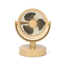Ventilatore da tavolo per studenti, esterno, ufficio, portatile, ricaricabile, USB, piccolo, colore: senza luce (cachi)