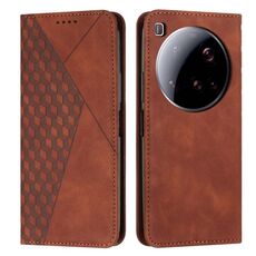 Per Xiaomi 15 Ultra Diamond Splicing Skin Feel Custodia magnetica in pelle per telefono (marrone)