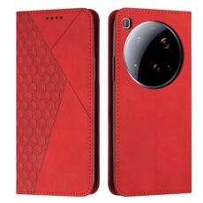 Per Xiaomi 15 Ultra Diamond Splicing Skin Feel Custodia magnetica in pelle per telefono (rosso)