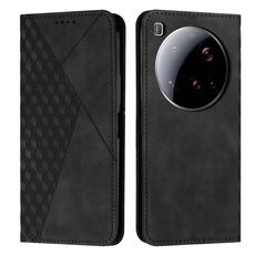 Per Xiaomi 15 Ultra Diamond Splicing Skin Feel Custodia magnetica in pelle per telefono (nero)