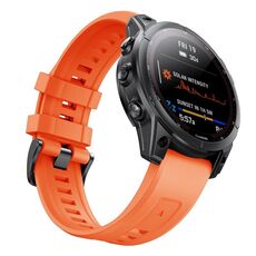 Per cinturino in silicone Garmin QuickFit 20mm Kalebol Ladder (arancione)