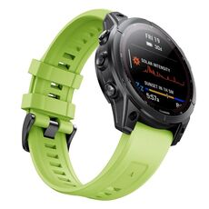 Per cinturino in silicone per orologio Garmin QuickFit 22mm Kalebol Ladder (blu verde)