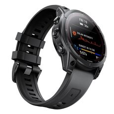 Per cinturino in silicone per orologio Garmin QuickFit 26mm Kalebol Ladder (nero)