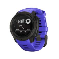 Per Garmin Instinct 22mm Kalebol cinturino in silicone con fibbia in acciaio (blu reale)