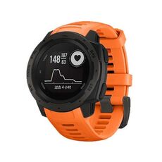 Per Garmin Instinct 22mm Kalebol cinturino in silicone con fibbia in acciaio (arancione)