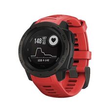 Per Garmin Instinct 22mm Kalebol cinturino in silicone con fibbia in acciaio (rosso)