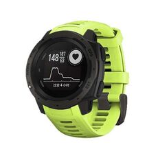 Per Garmin Instinct 22mm Kalebol cinturino in silicone con fibbia in acciaio (verde)