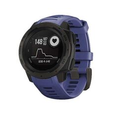 Per Garmin Instinct 22mm Kalebol cinturino in silicone con fibbia in acciaio (blu scuro)