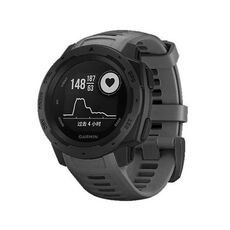 Per Garmin Instinct 22mm Kalebol cinturino in silicone con fibbia in acciaio (grigio)