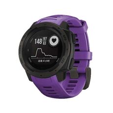 Per Garmin Instinct 22mm Kalebol cinturino in silicone con fibbia in acciaio (viola)