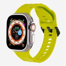 Per Apple Watch 42mm / 41mm / 40mm / 38mm Kalebol Ripple Sports Cinturino in silicone (verde fluorescente)