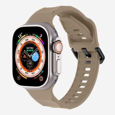 Per Apple Watch 42mm / 41mm / 40mm / 38mm Kalebol Ripple Sports Cinturino in silicone (marrone)
