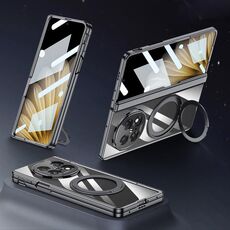 Per OPPO Find N5 GKK Custodia per telefono con supporto per rotazione con cerniera magnetica pieghevole integrata (nero)