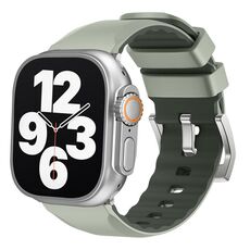 Per Apple Watch 42mm / 41mm / 40mm / 38mm Cinturino in silicone bicolore a contrasto Kalebol (verde matcha)