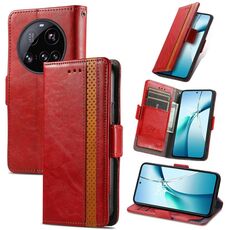 Per Xiaomi 15 Ultra CaseNeo Splicing Dual Magnetic Buckle Custodia in pelle per telefono (rosso)