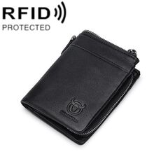 Portafoglio multi-slot BULL CAPTAIN 050 RFID antifurto con strato superiore e portamonete staccabile (nero)