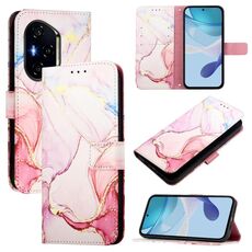 Custodia in pelle con motivo in marmo per Honor 400 PT003 (oro rosa)