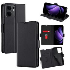 Per OPPO Reno13 F 5G / 4G Custodia in pelle con fibbia laterale ultra sottile e flip orizzontale (nero)