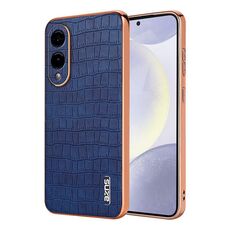 Per Samsung Galaxy S25 Edge 5G AZNS Custodia per telefono con struttura elettrolitica e trama a coccodrillo a copertura totale (blu)