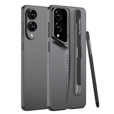 Per Samsung Galaxy S25 Edge 5G GKK Blade Custodia per telefono ultrasottile a copertura totale con penna (grigio)