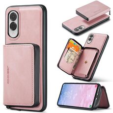 Per Samsung Galaxy S25 Edge 5G JEEHOOD J02 Custodia in pelle con cerniera magnetica orizzontale (rosa)